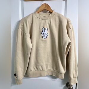 Disney Parks Adult Mickey Mouse Peace Sign Sweater